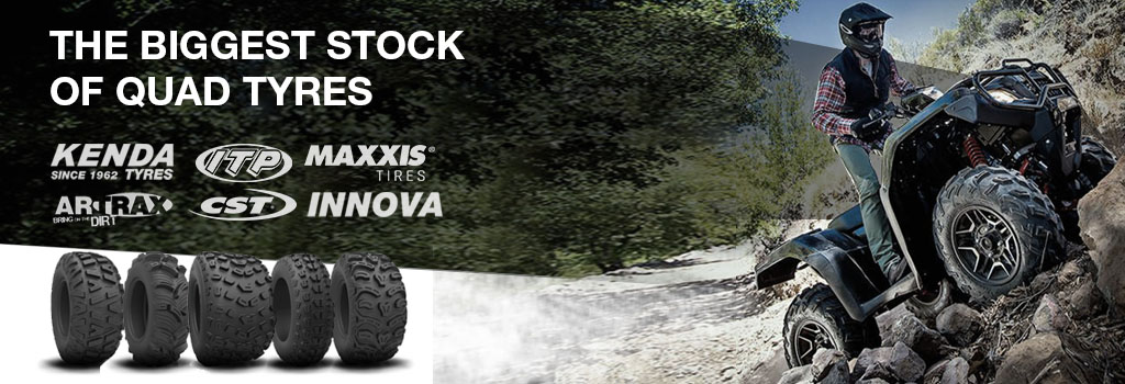 Europe's biggest stock of quad tyres, Maxxis quad tyres, ITP quad tyres, Innova quad tyres, Sunf Quad tyres, BF-Goodrich quad tyres